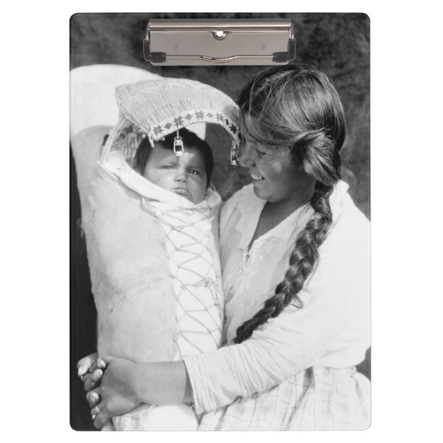 Porte-bloc Mère de Natif américain avec sa papoose (Devant)