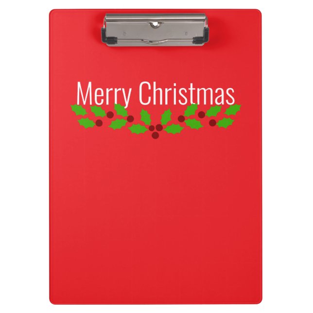 Porte-bloc Merrry Christmas, holiday red, (Devant)