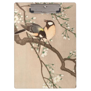 Porte-bloc Mésange japonaise asiatique Ohara Koson Oiseau Cha