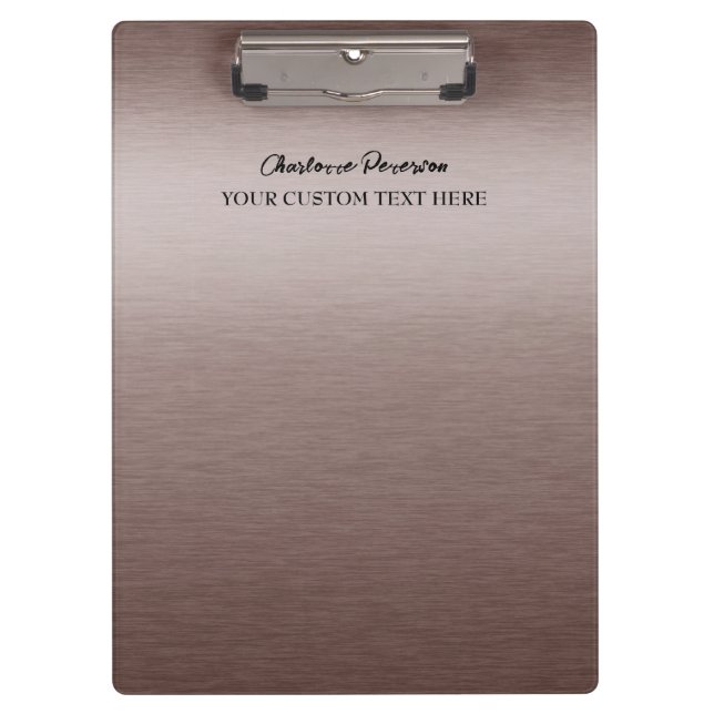 Porte-bloc Métal Brown personnalisé (Devant)