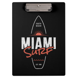 Porte-bloc Miami Surf – Conception de planche de surf vintage