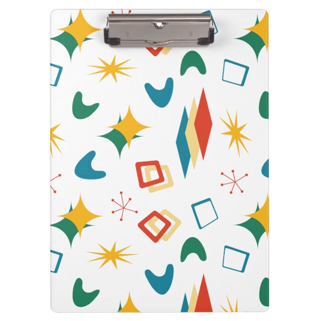 Porte-bloc Mid Mod Atomique Mid-Century Moderne Formes Rétro (Devant)