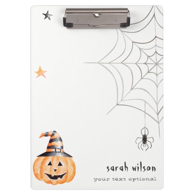 Porte-bloc Mignonne Éffrayante Halloween Citrouille Spider We (Devant)