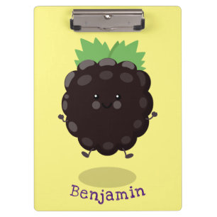 Porte-bloc Mignonne illustration de cartoon de mûre violette 
