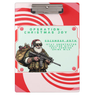 Porte-bloc Militaire amusant/Père Noël de Noël