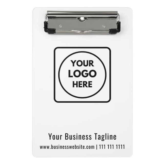 Porte-bloc mini acrylique personnalisé avec logo P (Devant)