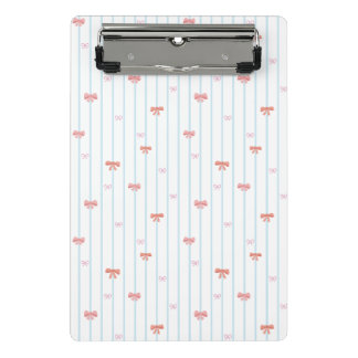 Porte-bloc Mini personnalisé à rayures et ruban doux