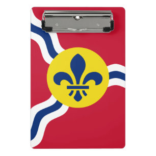 Porte-bloc Mini porte - bloc avec drapeau de Saint Louis, Mis