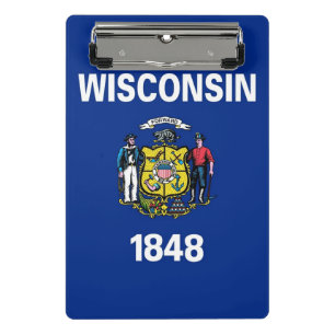 Porte-bloc Mini porte - bloc avec drapeau du Wisconsin, USA