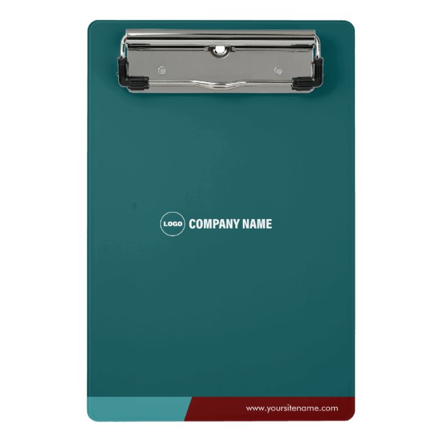 Porte-bloc Mini Porte - bloc bleu marron personnalisé (Devant)