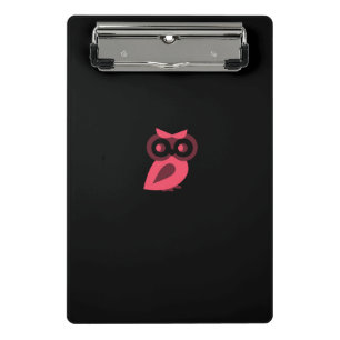 Porte-bloc Mini Porte - bloc de Chouette rose