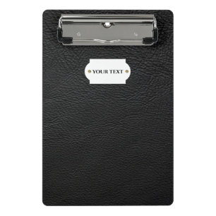 Porte-bloc Mini porte - bloc en cuir noir