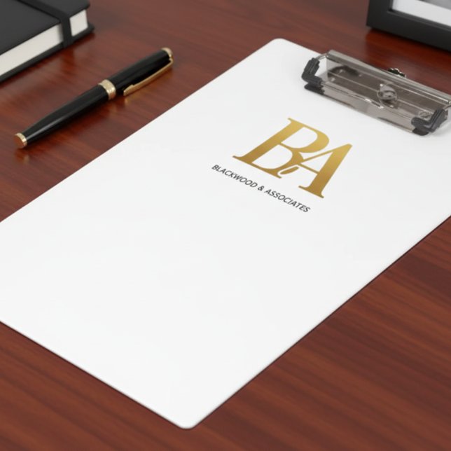 Porte-bloc Minimalist Law Firm Monogram Clipboard (Créateur téléchargé)