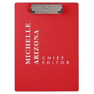 Porte-bloc Minimaliste Moderne Rouge et Blanc Professionnel