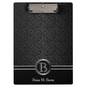 Porte-bloc Modèle de Damas élégant Monogramme DO-IT-YOUR