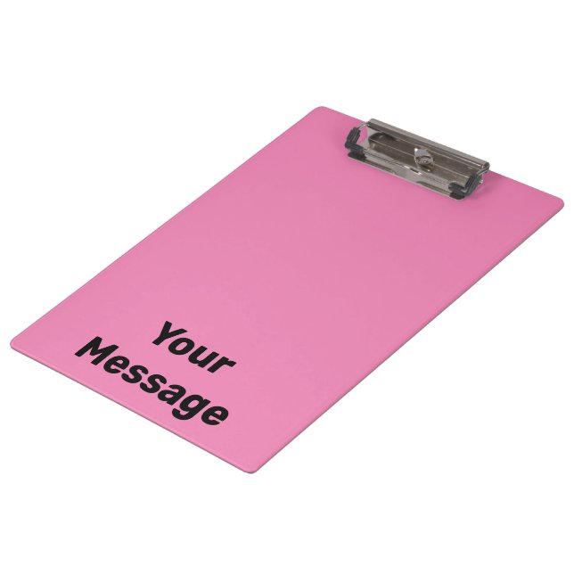 Porte-bloc Modèle texte simple rose et noir de votre message (Incliné)