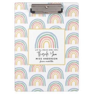 Porte-bloc Moderne aquarelle arc-en-ciel professeur merci mig