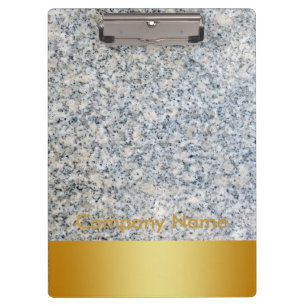 Porte-bloc Moderne Elegant Granite Gold Faux Foil Company Log