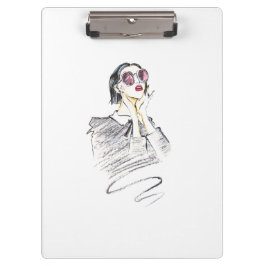 Porte-bloc Moderne Fille à la mode Noir et Rouge tendance