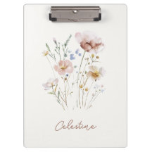 Moderne Fleur Douce Nom Personnalisé