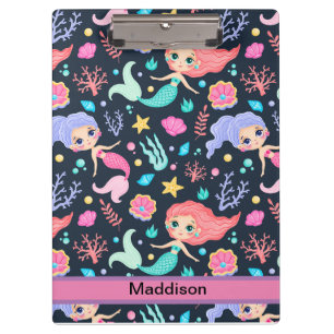 Porte-bloc Moderne mignonne sirène Motif rose