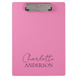 Porte-bloc Moderne minimaliste Simple Nom Monogramme Rose