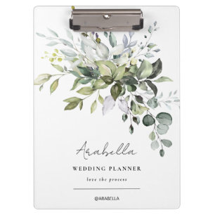 Porte-bloc Moderne minimaliste Wedding planner Eucalyptus