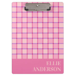 Porte-bloc Moderne Pastel Rose Violet Personnalisé à Damier