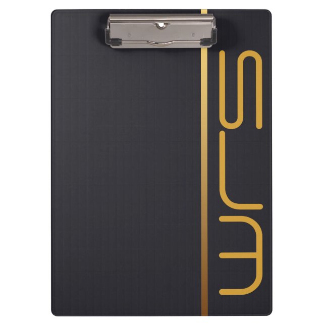 Porte-bloc Moderne Personnalisé Grand Porte - bloc Monogramme (Devant)