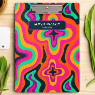 Porte-bloc Moderne Super coloré Retro Rainbow Boho Abstrait