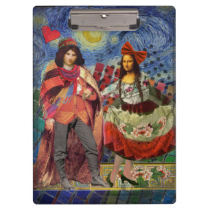 Porte-bloc Mona Lisa Romantique Drôle Coloré Travail d'art