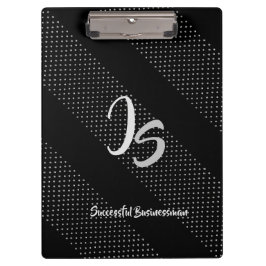 Porte-bloc Monogramme argenté personnel "d'homme d'affaires