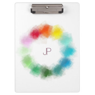 Porte-bloc Monogramme coloré personnalisé Modèle moderne