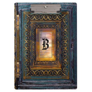 Porte-bloc Monogramme d'Algortex Elkin, style de livre ancien