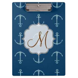 Porte-bloc Monogramme de voile d'Ancres nautiques