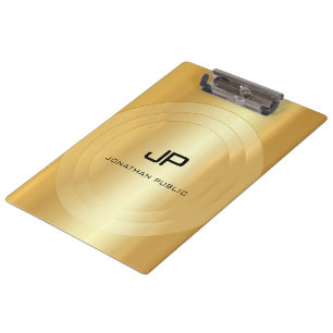 Porte-bloc Monogramme d'or personnalisé Élégant Modèle classi