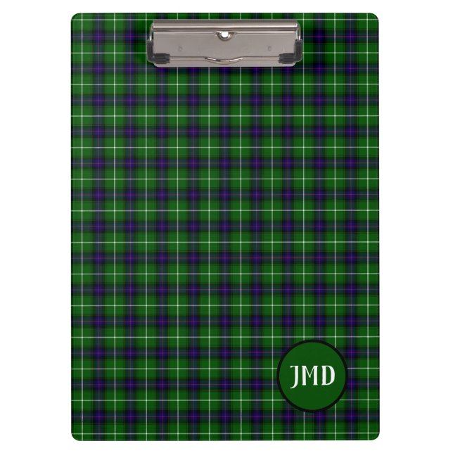Porte-bloc Monogramme écossais MacDonald Tartan (Devant)