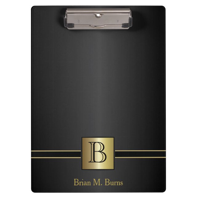 Porte-bloc Monogramme exécutif noir (Devant)