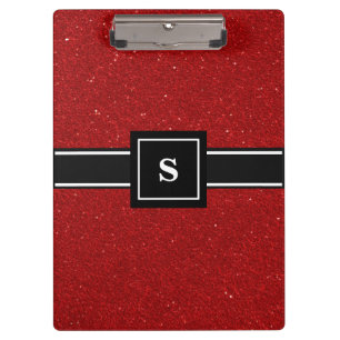 Porte-bloc Monogramme parties scintillant rouge