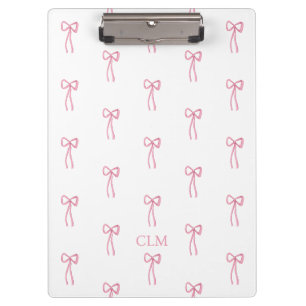 Porte-bloc Monogramme Petit Bow Rose