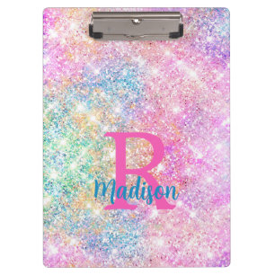 Porte-bloc Monographie de la fausse parties scintillant rose 