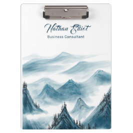 Porte-bloc Monts Paysage Peinture Citation Ajouter Votre Nom