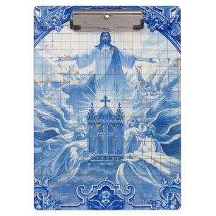 Porte-bloc Mosaïque bleue de jésus, Portugal