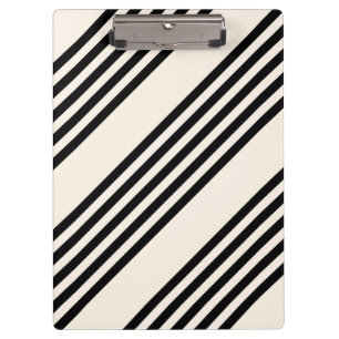 Porte-bloc Motif à cinq bandes noir et beige