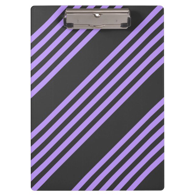 Porte-bloc Motif à cinq bandes violet et charbon de bois (Devant)