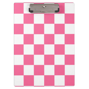 Porte-bloc Motif À damiers chèque rose blanc