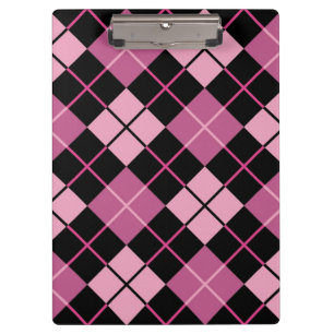 Porte-bloc Motif à motifs de losanges dans le noir et le ros