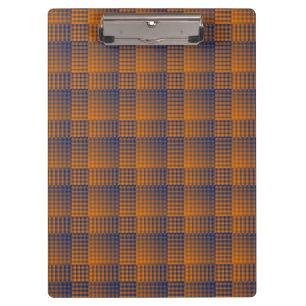 Porte-bloc Motif Abstrait à Damier Orange Violet