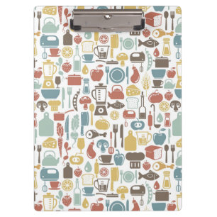 Porte-bloc Motif avec des icônes de cuisine
