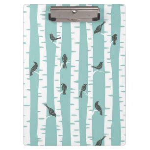 Porte-bloc Motif avec des oiseaux et des arbres